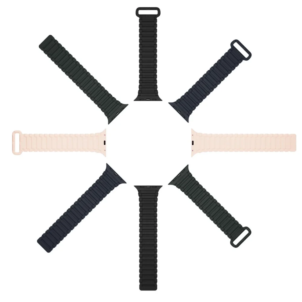Dux Ducis Strap (Armor Version) Strap Apple Watch Ultra, SE, 9, 8, 7, 6, 5, 4, 3, 2, 1 (49, 45, 44, 42 mm) Silicone Magnetic Band Bracelet Black/Orangeeng