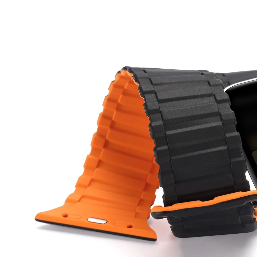 Dux Ducis Strap (Armor Version) Strap Apple Watch Ultra, SE, 9, 8, 7, 6, 5, 4, 3, 2, 1 (49, 45, 44, 42 mm) Silicone Magnetic Band Bracelet Black/Orangeeng