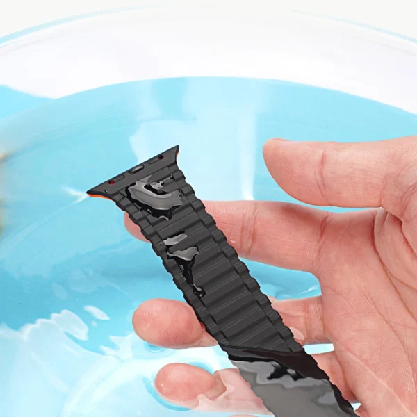 Dux Ducis Strap (Armor Version) Strap Apple Watch Ultra, SE, 9, 8, 7, 6, 5, 4, 3, 2, 1 (49, 45, 44, 42 mm) Silicone Magnetic Band Bracelet Black/Orangeeng