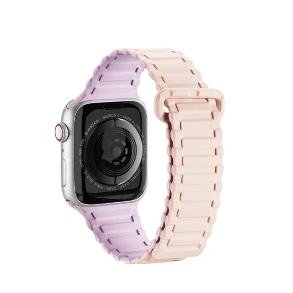 Dux Ducis Strap (Armor Version) Apple Watch Ultra, SE, 9, 8, 7, 6, 5, 4, 3, 2, 1 (49, 45, 44, 42 mm) Silicone Magnetic Band Bracelet Pink Purpleeng
