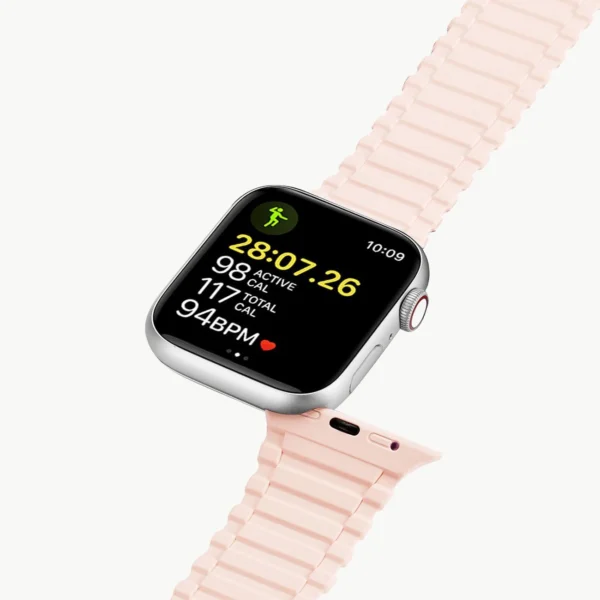 Dux Ducis Strap (Armor Version) Apple Watch Ultra, SE, 9, 8, 7, 6, 5, 4, 3, 2, 1 (49, 45, 44, 42 mm) Silicone Magnetic Band Bracelet Pink Purpleeng