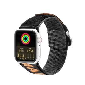 Dux Ducis Strap (Outdoor Version) Apple Watch Ultra Strap, SE, 9, 8, 7, 6, 5, 4, 3, 2, 1 (49, 45, 44, 42 mm) Nylon Band Bracelet Black and Orangeeng