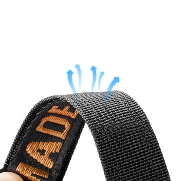 Dux Ducis Strap (Outdoor Version) Apple Watch Ultra Strap, SE, 9, 8, 7, 6, 5, 4, 3, 2, 1 (49, 45, 44, 42 mm) Nylon Band Bracelet Black and Orangeeng
