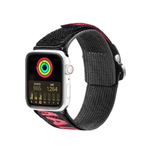 Dux Ducis Strap (Outdoor Version) Apple Watch Ultra Strap, SE, 9, 8, 7, 6, 5, 4, 3, 2, 1 (49, 45, 44, 42 mm) Nylon Band Bracelet Black and Redeng