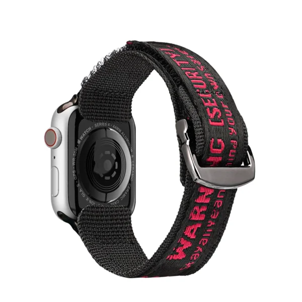 Dux Ducis Strap (Outdoor Version) Apple Watch Ultra Strap, SE, 9, 8, 7, 6, 5, 4, 3, 2, 1 (49, 45, 44, 42 mm) Nylon Band Bracelet Black and Redeng