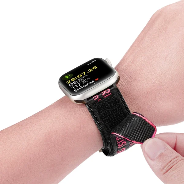 Dux Ducis Strap (Outdoor Version) Apple Watch Ultra Strap, SE, 9, 8, 7, 6, 5, 4, 3, 2, 1 (49, 45, 44, 42 mm) Nylon Band Bracelet Black and Redeng