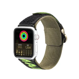 Dux Ducis Strap (Outdoor Version) Apple Watch Ultra Strap, SE, 9, 8, 7, 6, 5, 4, 3, 2, 1 (49, 45, 44, 42 mm) Nylon Band Bracelet Black/Greeneng