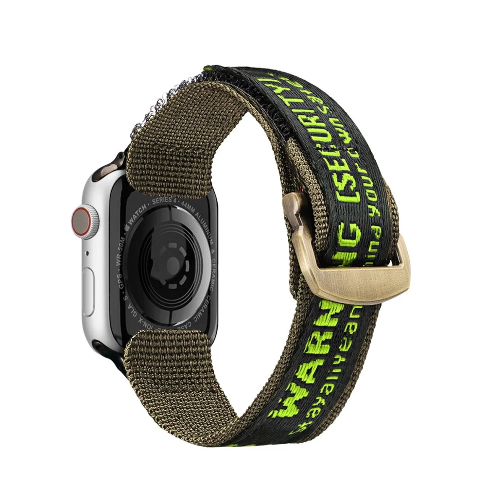 Dux Ducis Strap (Outdoor Version) Apple Watch Ultra Strap, SE, 9, 8, 7, 6, 5, 4, 3, 2, 1 (49, 45, 44, 42 mm) Nylon Band Bracelet Black/Greeneng