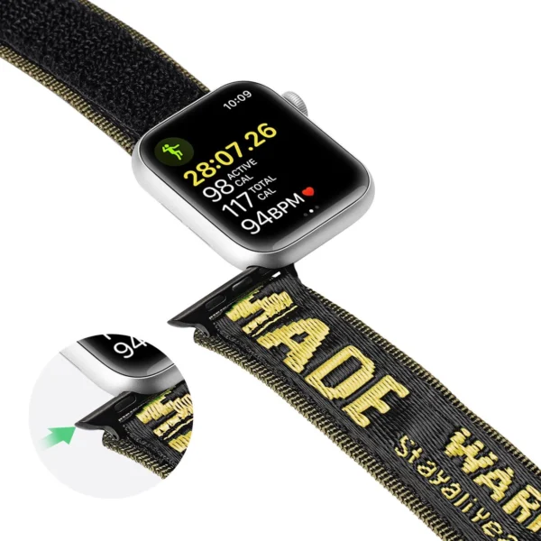 Dux Ducis Strap (Outdoor Version) Apple Watch Ultra strap, SE, 9, 8, 7, 6, 5, 4, 3, 2, 1 (49, 45, 44, 42 mm) nylon strap yellow braceleteng