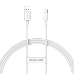 Baseus Superior Series SUPERVOOC USB-A to USB-C 65W 1m cable whiteeng