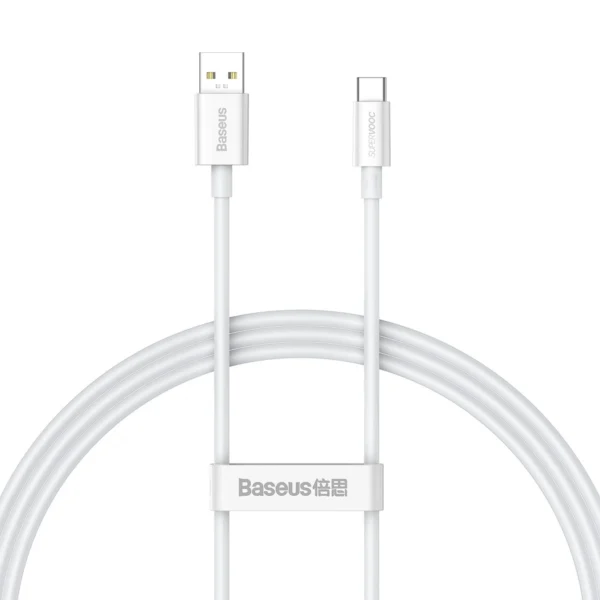 Baseus Superior Series SUPERVOOC USB-A to USB-C 65W 1m cable whiteeng