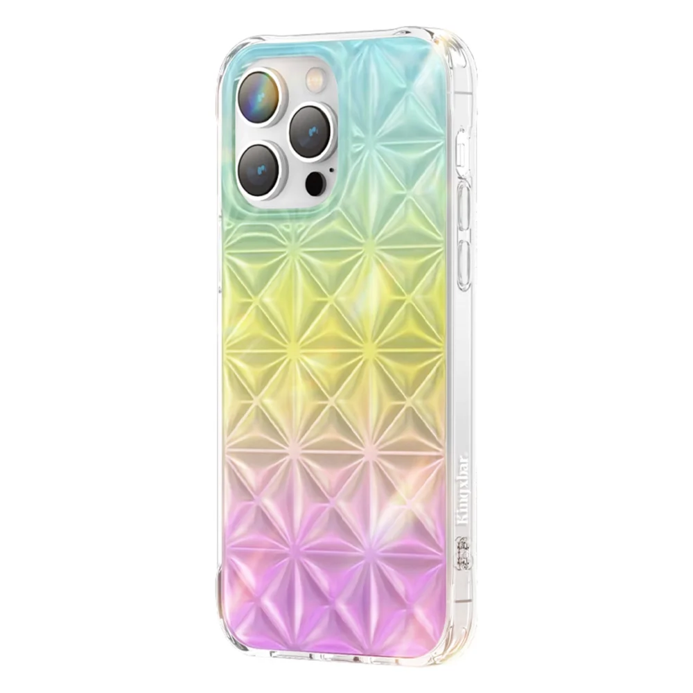 Kingxbar Miya Series case for iPhone 14 back cover rainbow back covereng