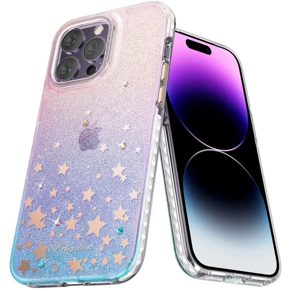 Kingxbar Heart Star Series case for iPhone 14 Pro Max case with zodiac starseng