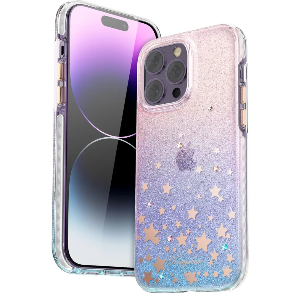 Kingxbar Heart Star Series case for iPhone 14 Pro Max case with zodiac starseng