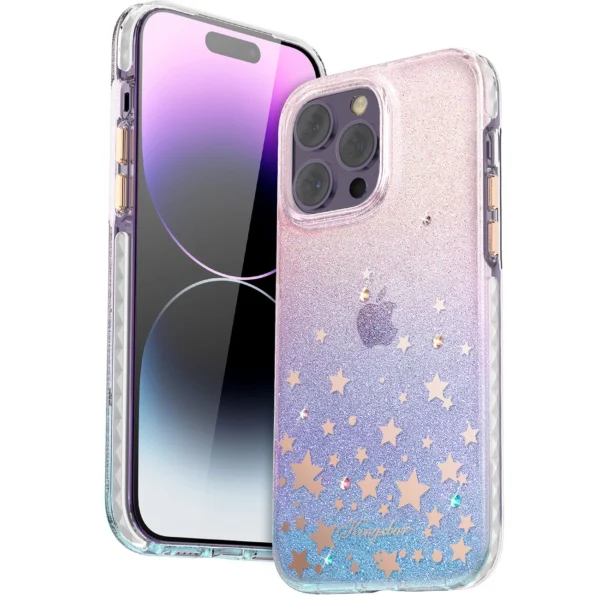 Kingxbar Heart Star Series case for iPhone 14 Pro Max case with zodiac starseng