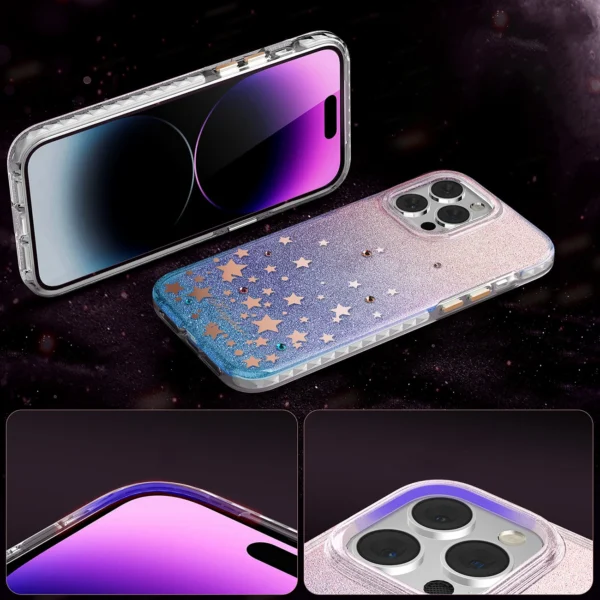 Kingxbar Heart Star Series case for iPhone 14 Pro Max case with zodiac starseng