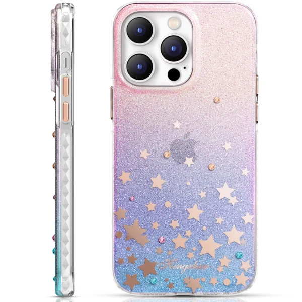 Kingxbar Heart Star Series case for iPhone 14 Pro Max case with zodiac starseng