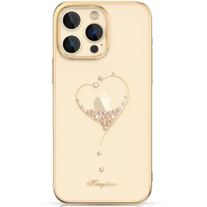 Silicone case with Swarovski crystals Kingxbar Wish Series for iPhone 14 Plus - goldeng