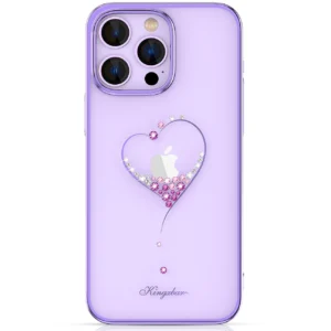 Silicone case with Swarovski crystals Kingxbar Wish Series for iPhone 14 Plus - purpleeng