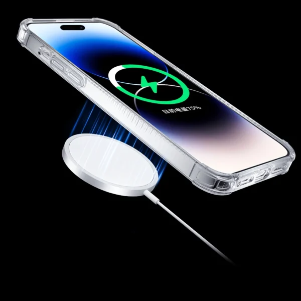 Kingxbar PQY Go Out Series magnetic case for iPhone 14 Pro MagSafe silvereng