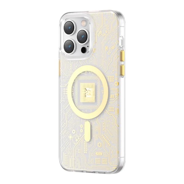 Kingxbar PQY Geek Series magnetic case for iPhone 14 MagSafe goldeng