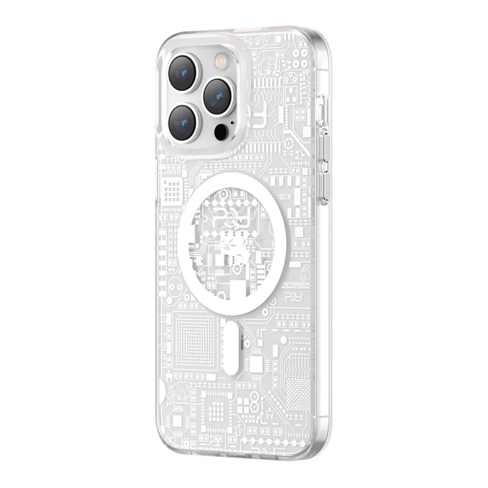 Kingxbar PQY Geek Series magnetic case for iPhone 14 Pro MagSafe silvereng