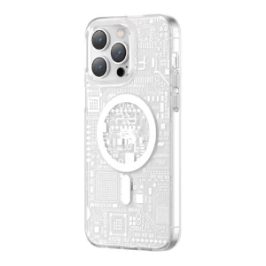 Kingxbar PQY Geek Series magnetic case for iPhone 14 Plus MagSafe silvereng