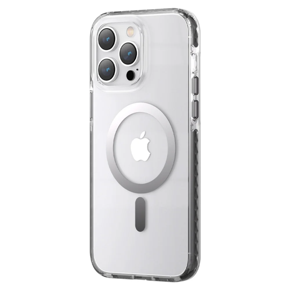 Kingxbar PQY Ice Crystal Series magnetic case for iPhone 14 MagSafe grayeng