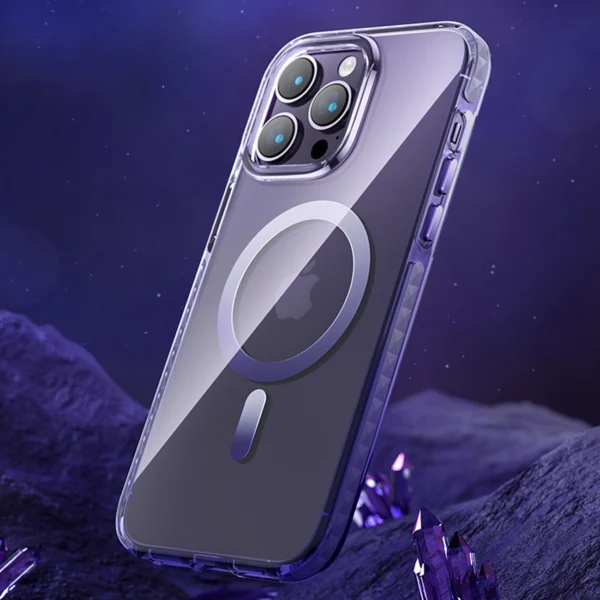Kingxbar PQY Ice Crystal Series magnetic case for iPhone 14 MagSafe grayeng
