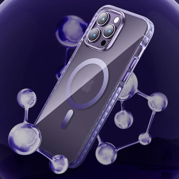 Kingxbar PQY Ice Crystal Series magnetic case for iPhone 14 MagSafe grayeng