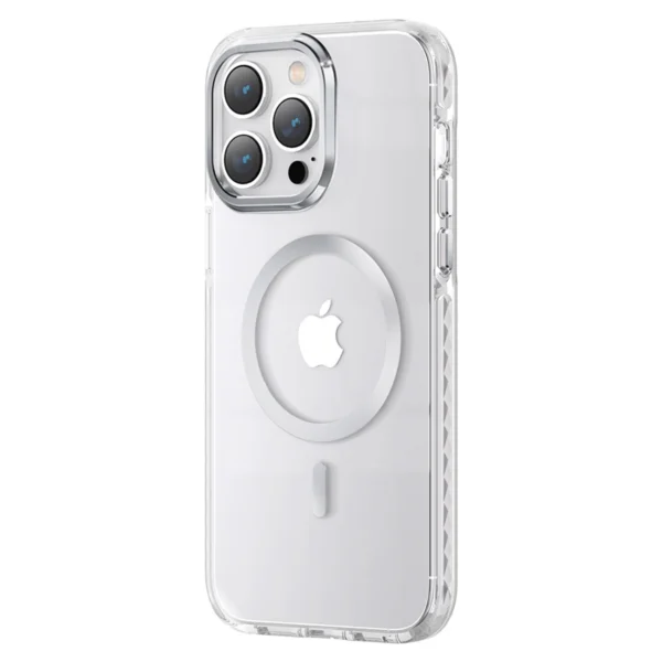 Kingxbar PQY Ice Crystal Series magnetic case for iPhone 14 MagSafe silvereng
