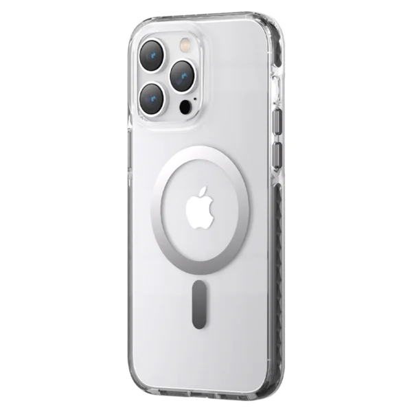 Kingxbar PQY Ice Crystal Series magnetic case for iPhone 14 Plus MagSafe grayeng