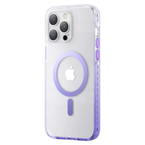 Kingxbar PQY Ice Crystal Series magnetic case for iPhone 14 Plus MagSafe purpleeng