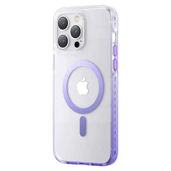 Kingxbar PQY Ice Crystal Series magnetic case for iPhone 14 Plus MagSafe purpleeng