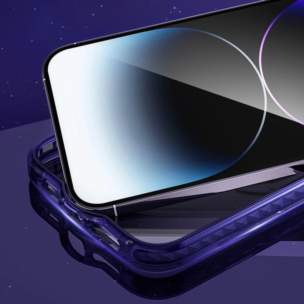 Kingxbar PQY Ice Crystal Series magnetic case for iPhone 14 Plus MagSafe purpleeng