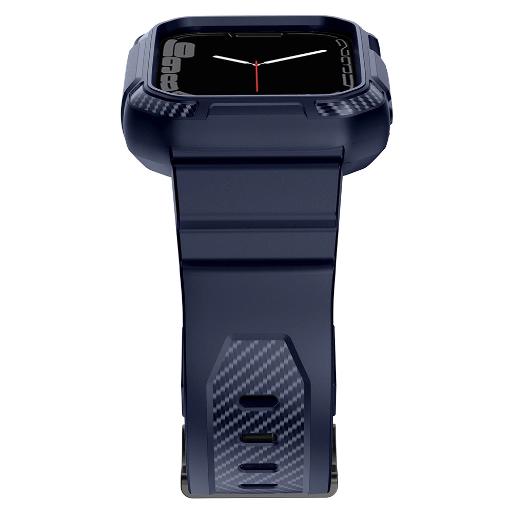 Kingxbar CYF106 2in1 armored case for Apple Watch SE, 9, 8, 7, 6, 5, 4, 3, 2, 1 (41, 40, 38 mm) with strap blueeng