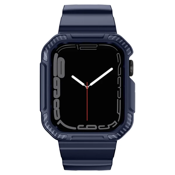Kingxbar CYF106 2in1 armored case for Apple Watch SE, 9, 8, 7, 6, 5, 4, 3, 2, 1 (41, 40, 38 mm) with strap blueeng