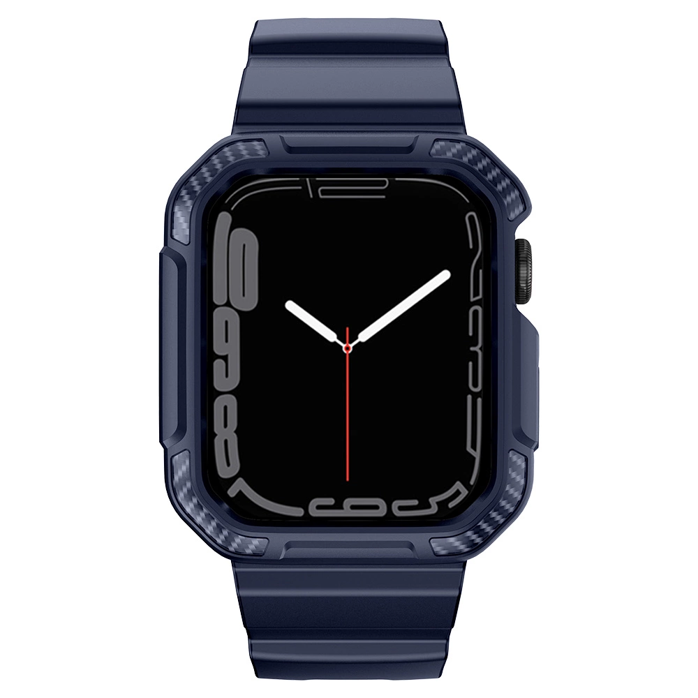 Kingxbar CYF106 2in1 armored case for Apple Watch SE, 9, 8, 7, 6, 5, 4, 3, 2, 1 (41, 40, 38 mm) with strap blueeng