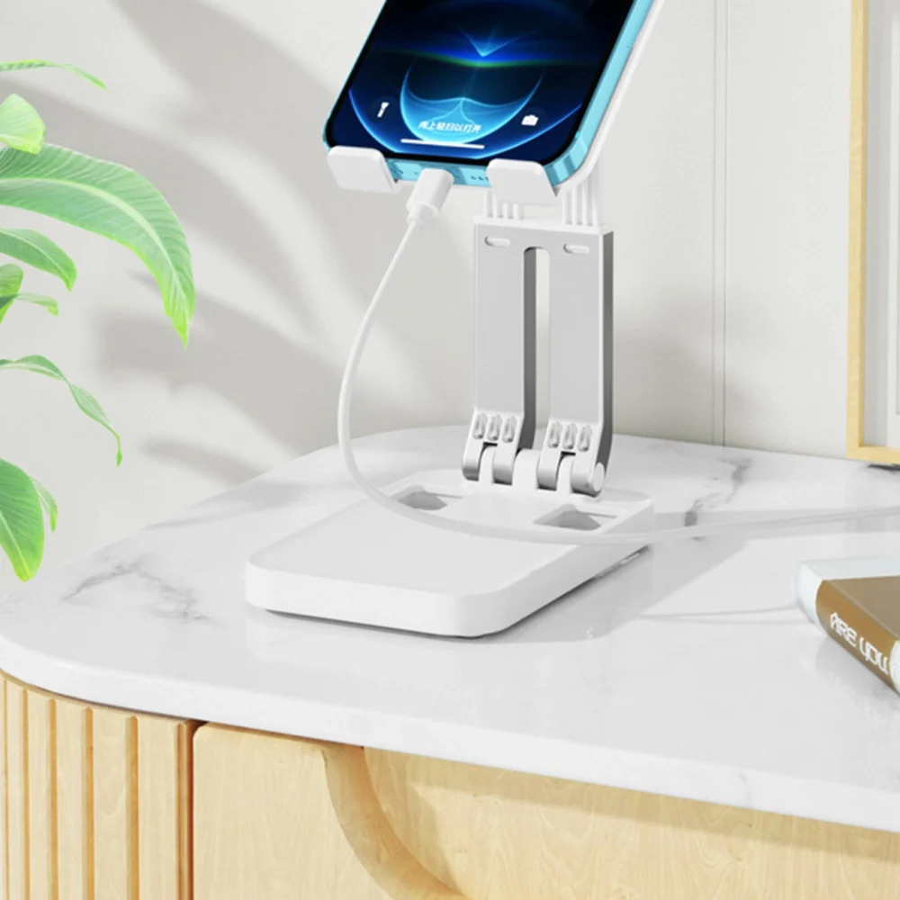 Folding phone stand for tablet (K15) - whiteeng