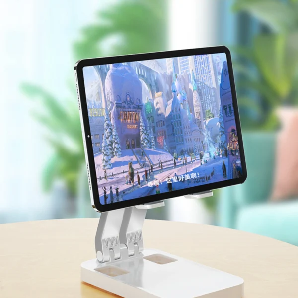 Folding phone stand for tablet (K15) - whiteeng