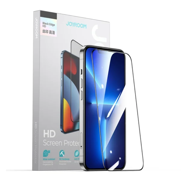 Joyroom Knight 2,5D TG Tempered Glass for iPhone 14 Plus Full Screen with Frame Transparent (JR-H03)eng