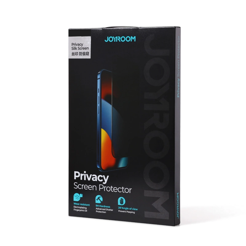 Joyroom Knight 2.5D Privacy TG Tempered Glass for iPhone 14 Plus with Anti-Spy Filter Full Screen with Frame Transparent (JR-P03)eng