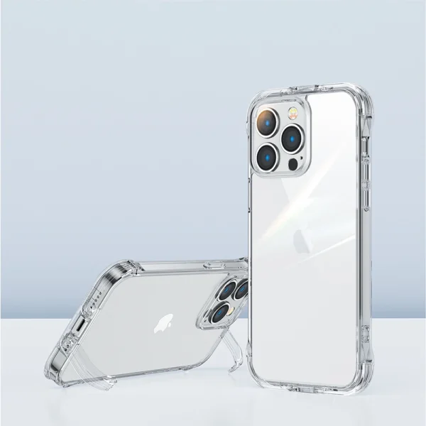 Joyroom Defender Series Case Cover for iPhone 14 Pro Max Armored Hook Cover Stand Clear (JR-14H4)eng