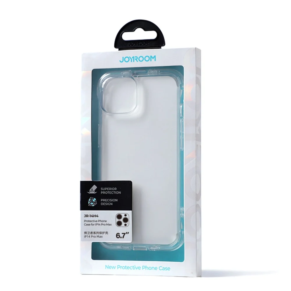 Joyroom Defender Series Case Cover for iPhone 14 Pro Max Armored Hook Cover Stand Clear (JR-14H4)eng