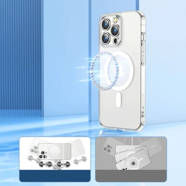 Joyroom 14D Magnetic Case Magnetic Case for iPhone 14 Pro Compatible with MagSafe transparent (JR-14D6)eng