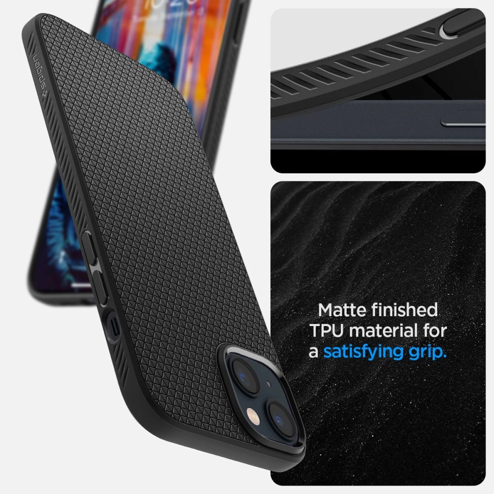Spigen Liquid Air iPhone 14 Case - Matte Blackeng