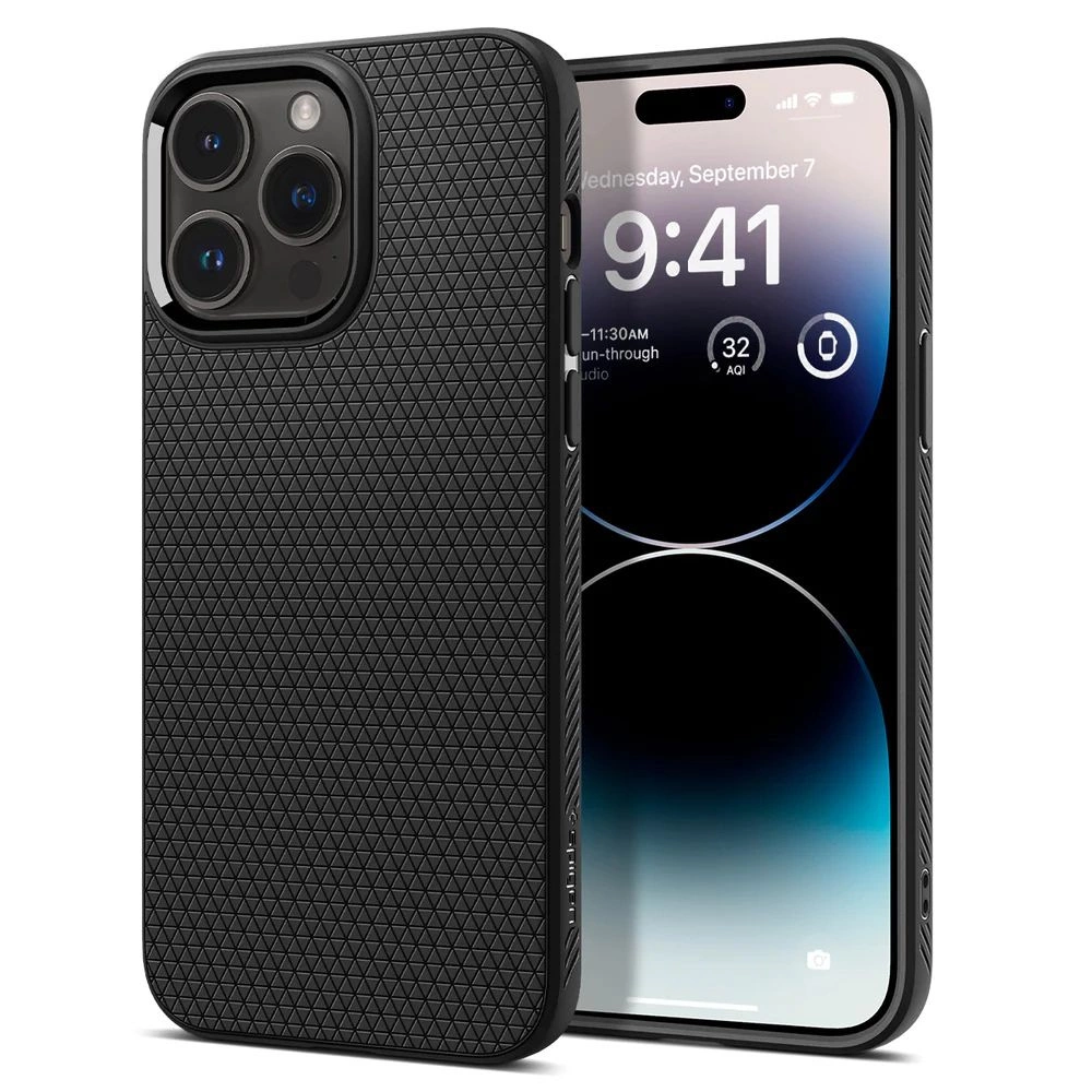 Spigen Liquid Air iPhone 14 Pro Case - Matte Blackeng