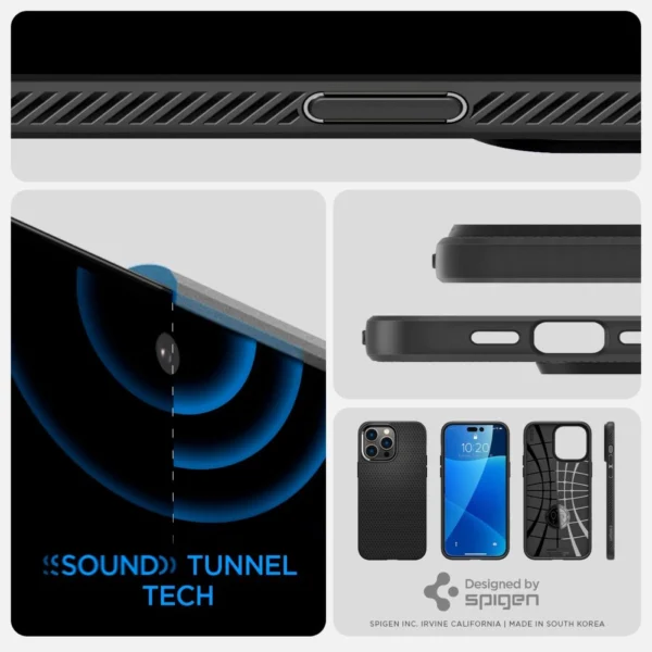 Spigen Liquid Air iPhone 14 Pro Case - Matte Blackeng