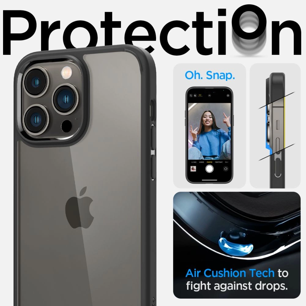 Spigen Ultra Hybrid iPhone 14 Pro Case - Matte Blackeng