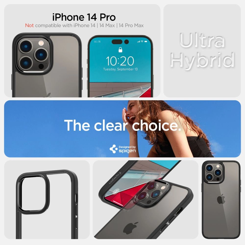 Spigen Ultra Hybrid iPhone 14 Pro Case - Matte Blackeng